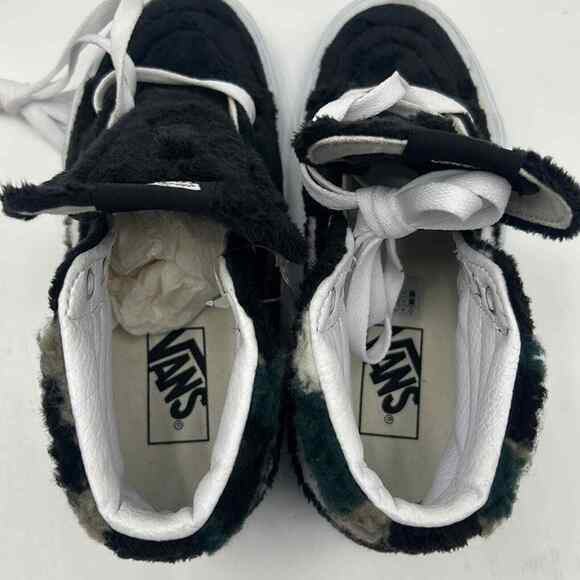 NWOB UNISEX VANS SK8-HI SHERPA FUR CAMO MULTI COLOR SNEAKERS MEN’S SZ 6.5 WM 8 - Picture 3 of 10